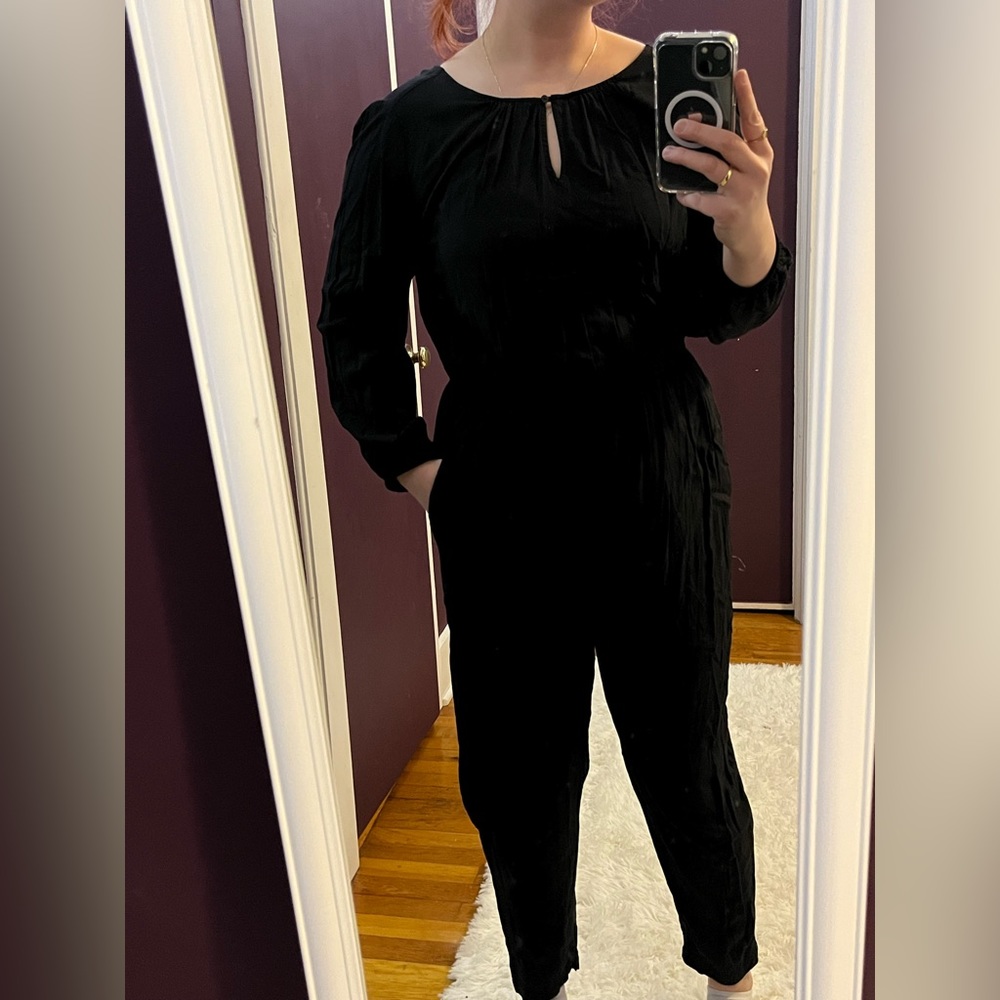 Old Navy Black Long Sleeve Jumpsuit